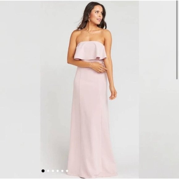 Show Me Your MuMu Dresses & Skirts - Show Me Your Mumu Women's Pink Monaco Ruffle Gown Size Large